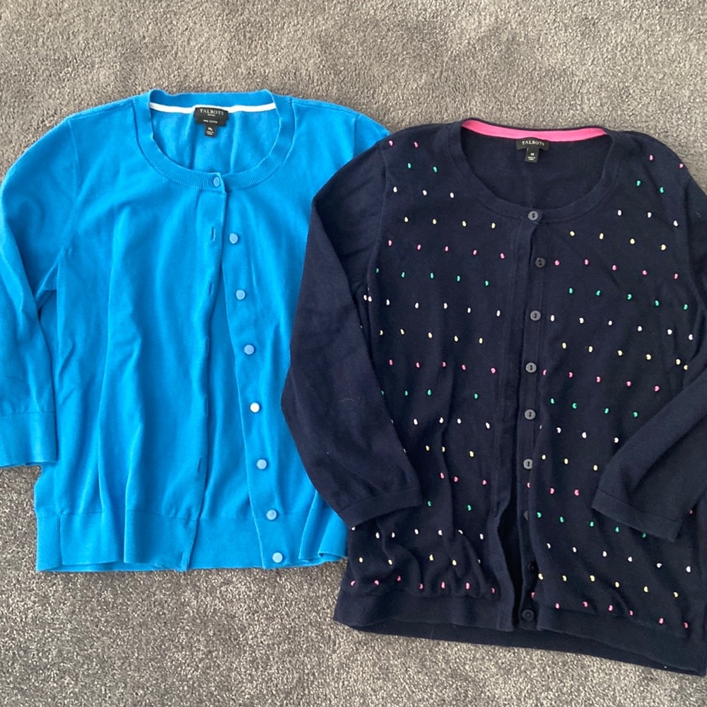 Talbots cardigans size medium 3/4 sleeve